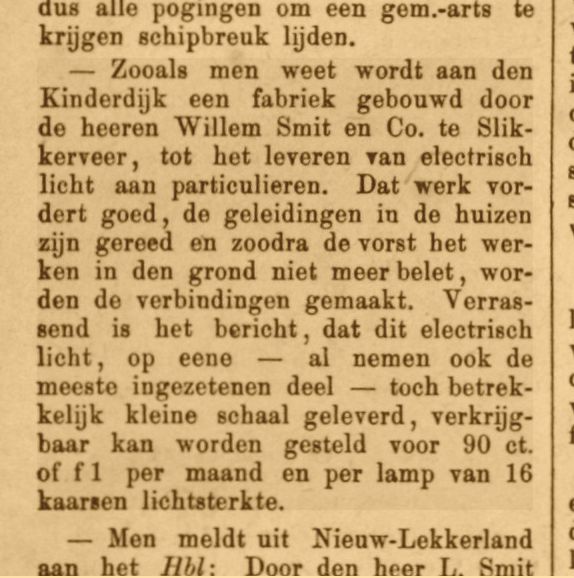 Start bouw fabriek Kinderdijk 18-02-1886