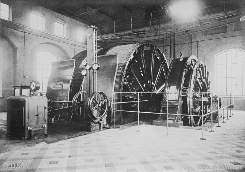 Machinezaal Staatsmijn Wilhelmina 1917