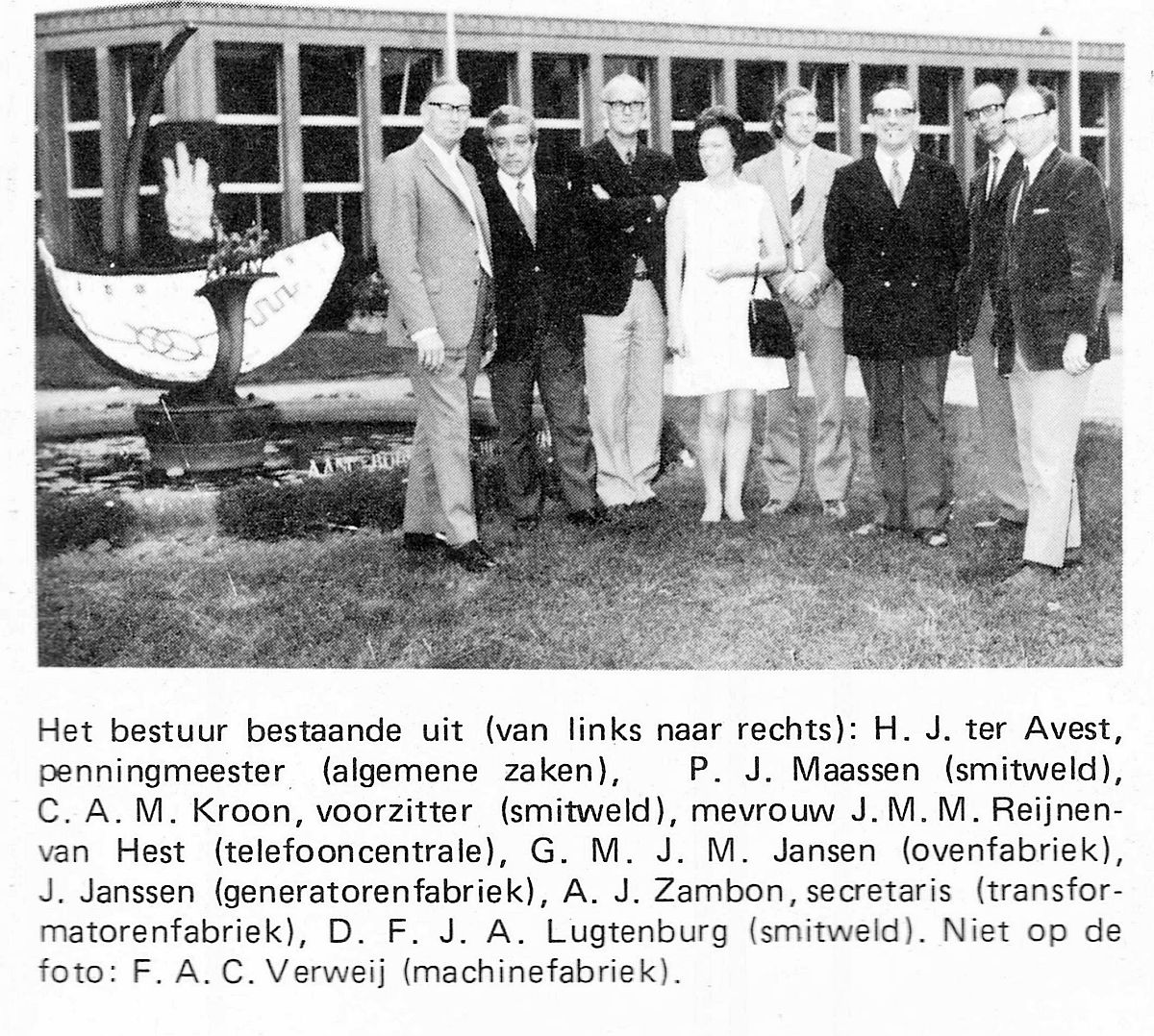 Bestuur van de PV van Willem Smit in 1971