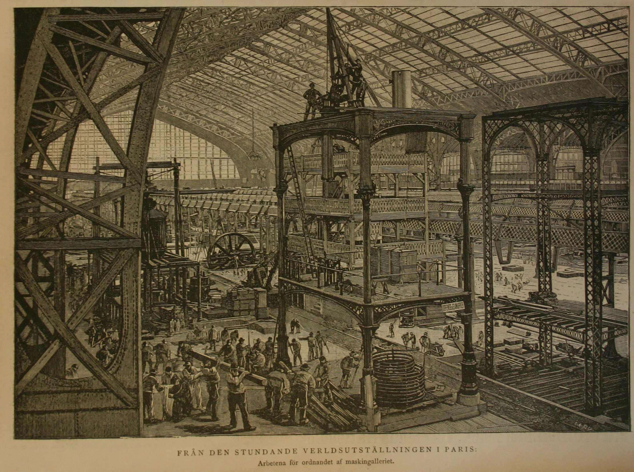 Opbouw Wereldtentoonstelling Parijs 1900