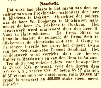 Naschrift Leeuwarder Courant 21-11-1931