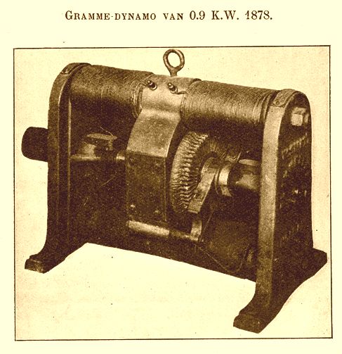 Eerste dynamo gemaakt door Willem Smit , de Gramme-dynamo (1878)
