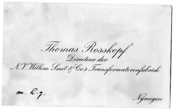 Visitekaartje Thomas Rosskopf