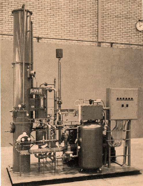 Inertgas installatie uitgerust met ultramizing oliebrander (1969)