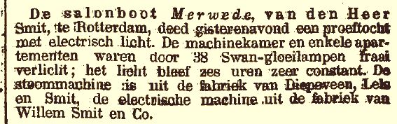 Merwede I verlicht door Willem Smit (17-02-1883)