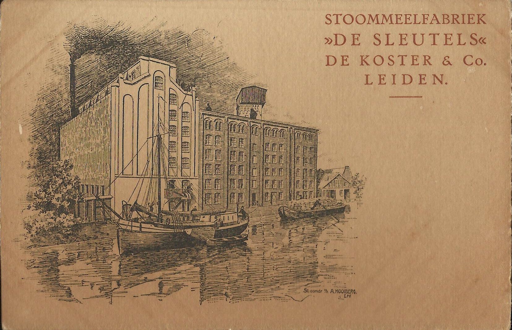 Kaart-stoommeelfabriek de sleutels de koster en co leiden