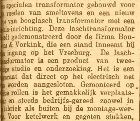 12e Jaarbeurs met Willem Smit & Co's Transformatorenfabriek