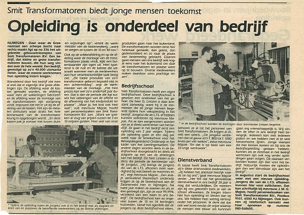 Bedrijfsschool Smit Transformatoren (1983-1985)