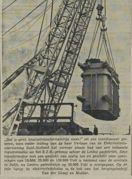 Trafo Leidse Gasfabriek 17-04-1957